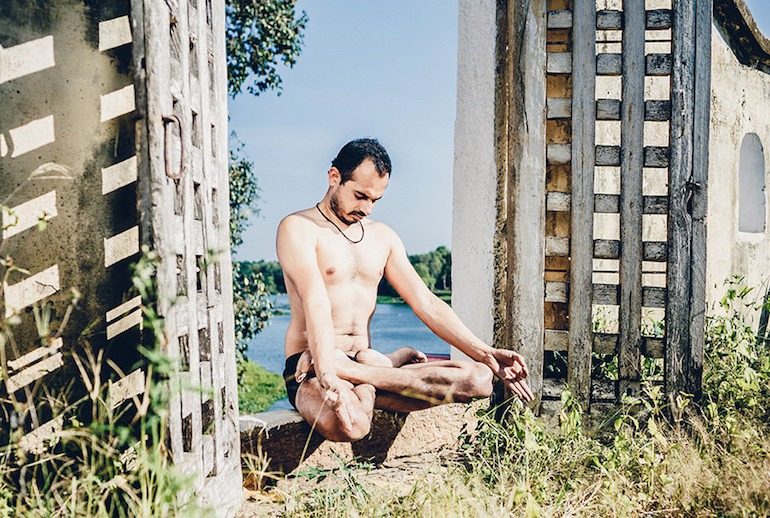 lalit kumar in padmasana - lotus pose