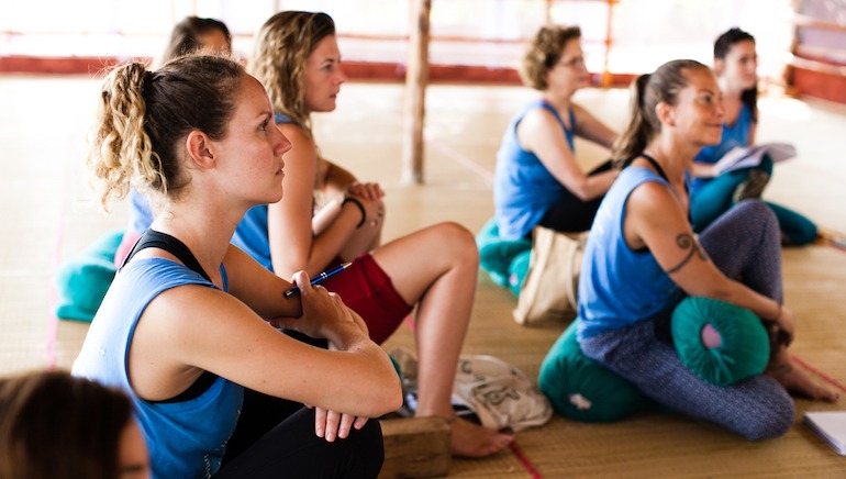 300 Hour Yoga Teacher Training Students in Lecture