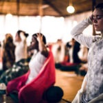 Yoga Students Practicing Pranayama